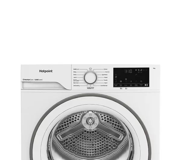HOTPOINT PetHairCare C HD 93M WW UK 9 kg Heat Pump Tumble Dryer - White