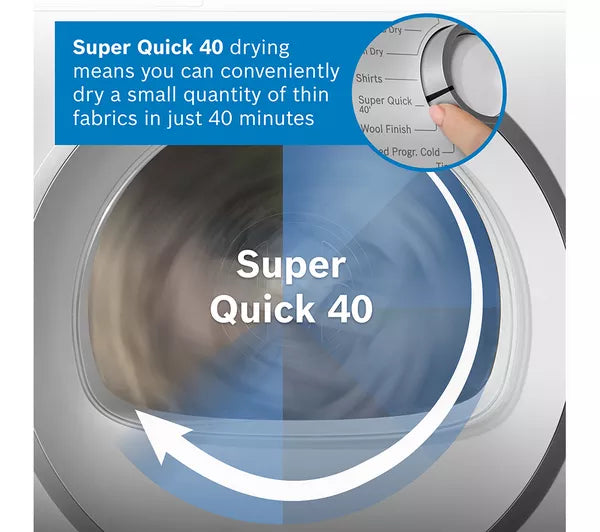 BOSCH Series 4 WTH85226GB 8 kg Heat Pump Tumble Dryer - White