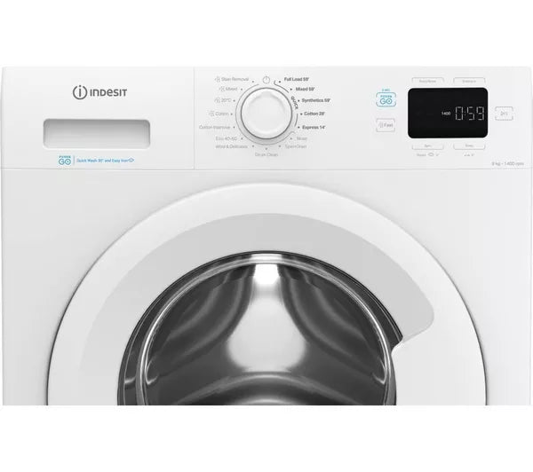 INDESIT Push&Go IP 946 PUSH&GO UK 9 kg 1400 Spin Washing Machine - White