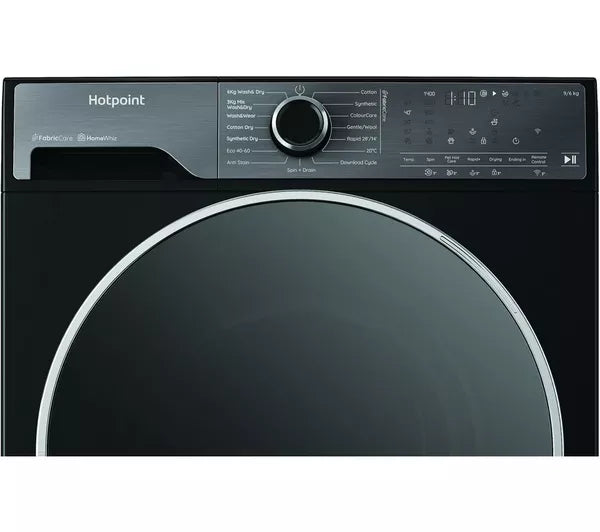 Grade A HOTPOINT Fabric Care Pro HPD 9693B CARE UK 9 kg Washer Dryer - Black