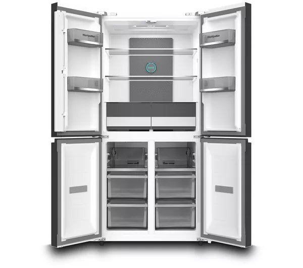 MONTPELLIER MDAXD183DX American-Style Fridge Freezer - Black