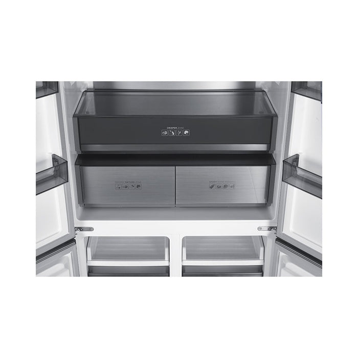 Teknix TMD19091SIBI, 505L Multi Door Fridge Freezer, Dark Inox