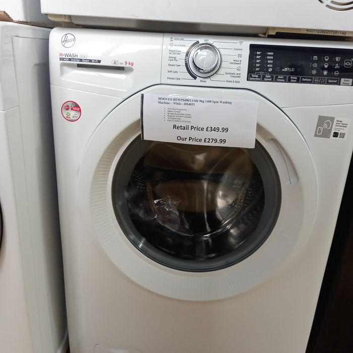 Grade A Hoover H3WPS496TAM6 Washing Machine in White 1400rpm 9Kg A Rated BB4053