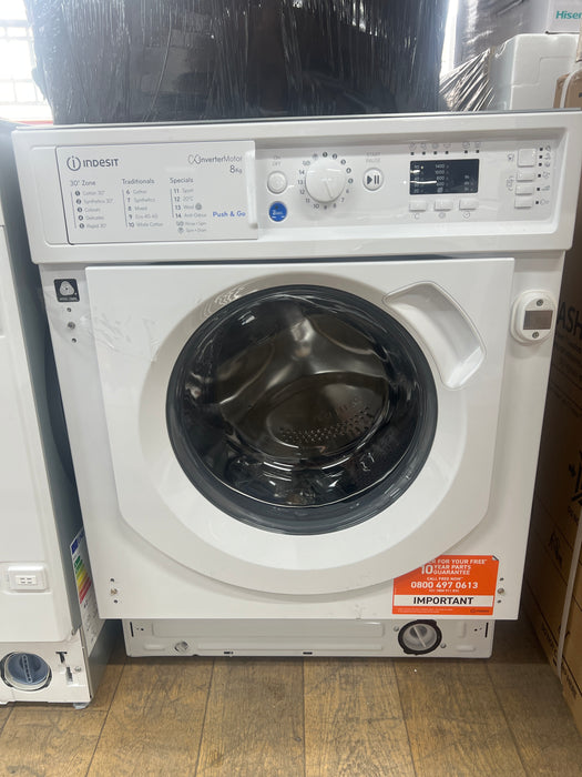 Grade A INDESIT BI WMIL 81485 UK Integrated 8 kg 1400 Spin Washing Machine-BB5046