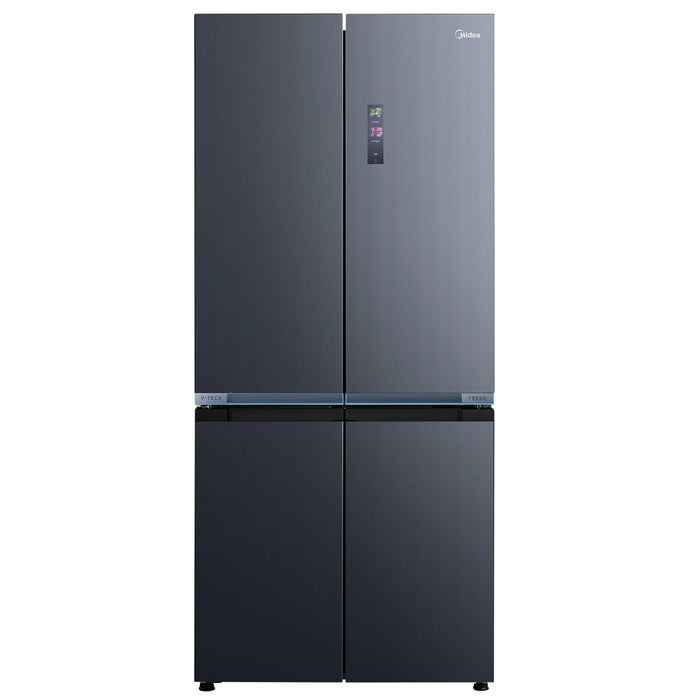 Midea MDRM706BIE70 - Midnight Glass American Fridge Freezer - 515L - E Energy