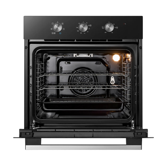 Midea MBO65M90M1-BK Built in Oven 70L with Rotary Dials A Rated in Black