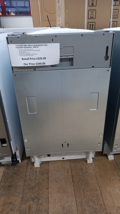 Grade A HOTPOINT HSIC 3M19 C UK N Slimline Fully Integrated Dishwasher -BB3767