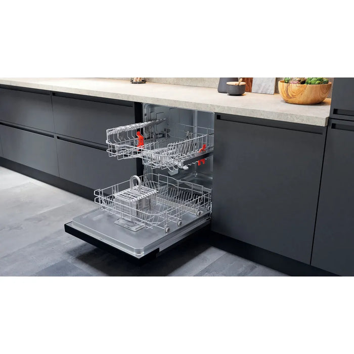 Hotpoint H3B L626 B UK - Black Semi Integrated Dishwasher - E energy