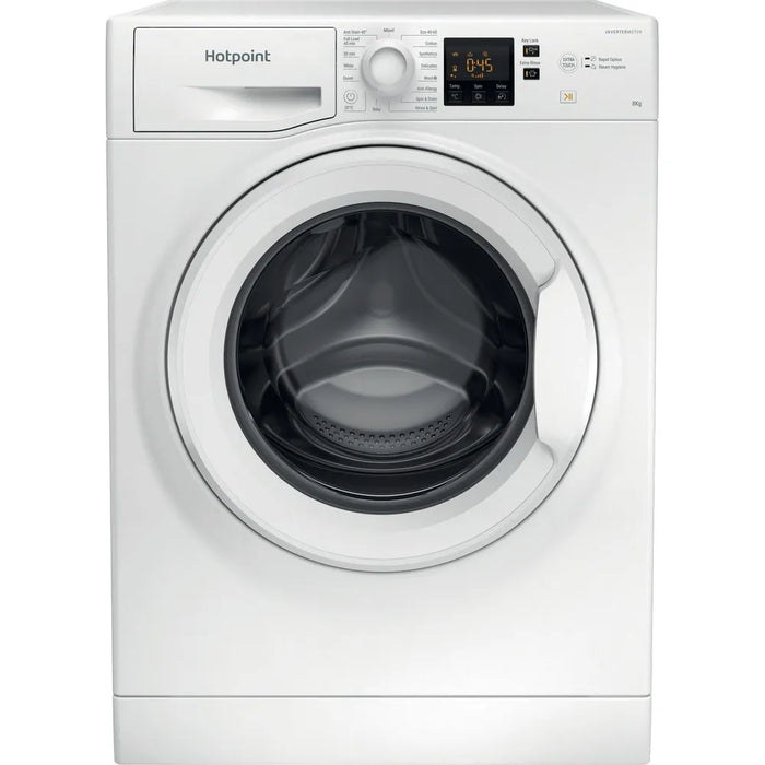 Hotpoint Anti-Stain NSWM 846 W UK 8kg Washing Machine with 1400 rpm - White - A Rated