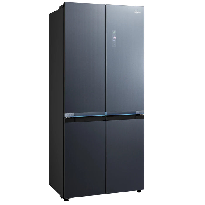 Midea MDRM706BIE70 - Midnight Glass American Fridge Freezer - 515L - E Energy