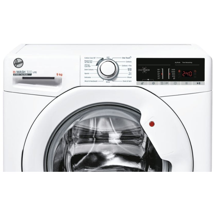 Hoover H3W 49TA4/1-80 Washing Machine, 9kg, 1400 Spin, White, B Rated