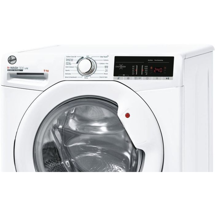 Hoover H3W 49TA4/1-80 Washing Machine, 9kg, 1400 Spin, White, B Rated