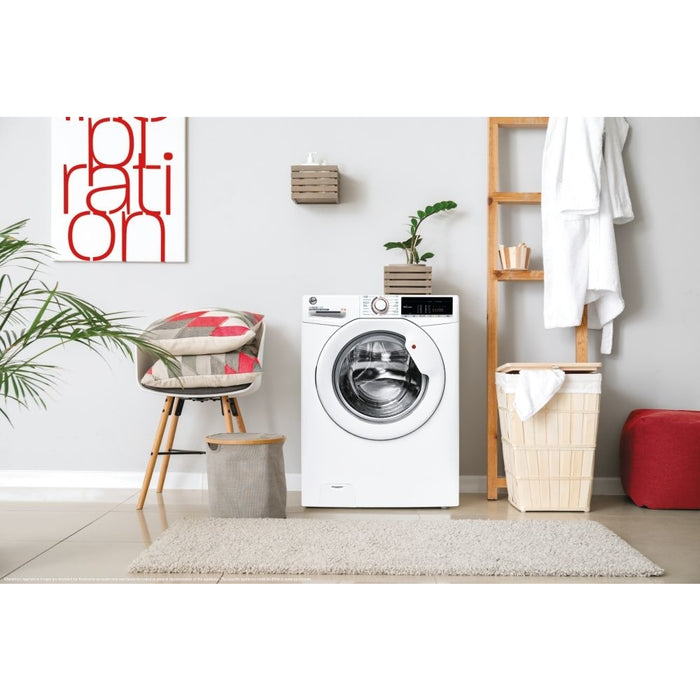 Hoover H3W 49TA4/1-80 Washing Machine, 9kg, 1400 Spin, White, B Rated