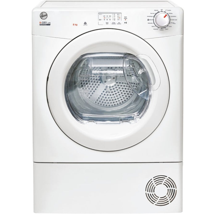 Hoover HLE H8A1LE-80 Heat Pump Tumble Dryer, 8kg, White, A+ Rated
