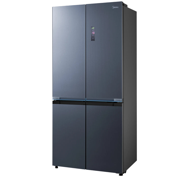 Midea MDRM706BIE70 - Midnight Glass American Fridge Freezer - 515L - E Energy
