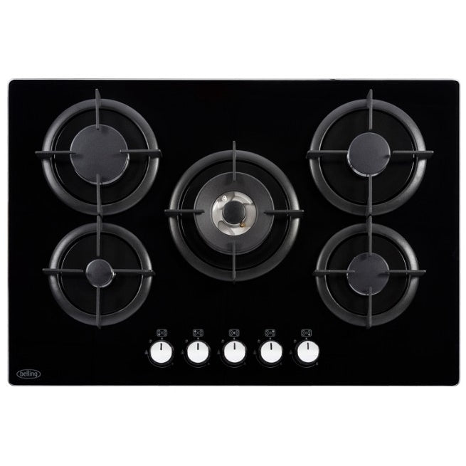 Belling GTG75C Black 75cm 5 Burner Gas Hob