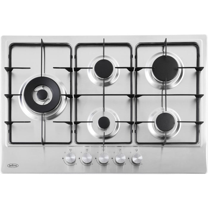 Belling GHU753RI Stainless Steel 75cm 5 Burner Gas Hob