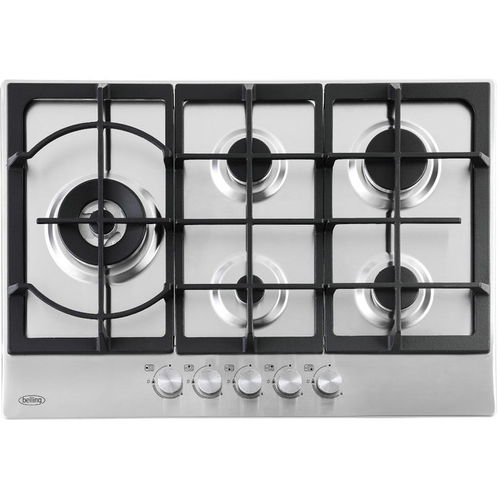 Belling GHU753CI Stainless Steel 75cm 5 Burner Gas Hob