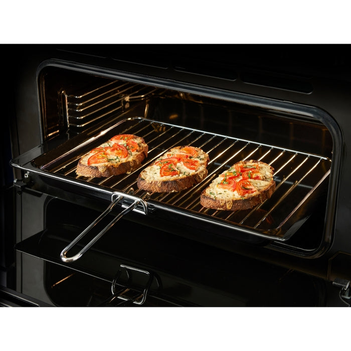Belling Farmhouse 90DF 90cm Dual Fuel Range Cooker, Black, A Rated (444411820)