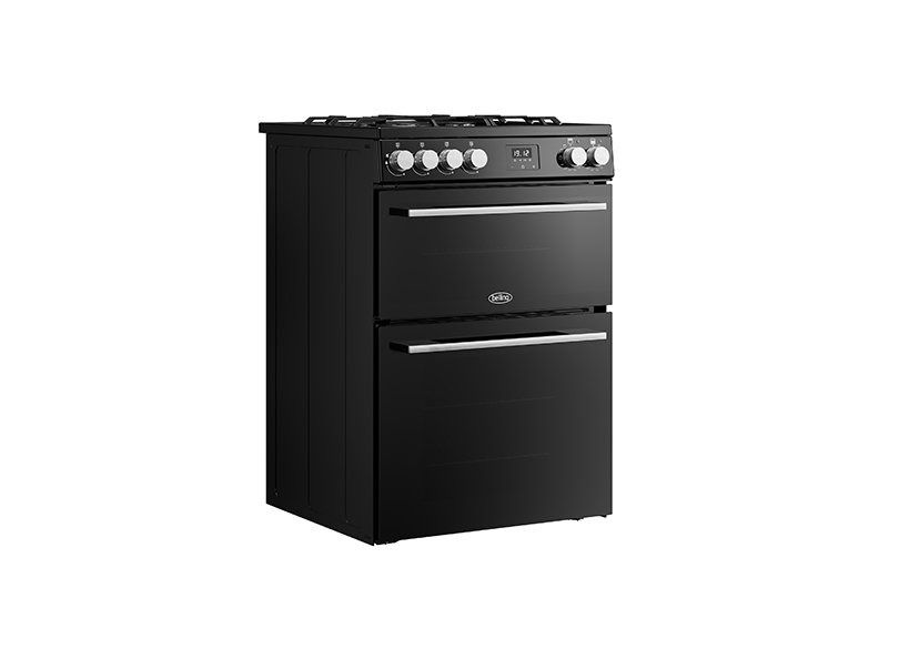 Belling FSA VISION 60DF BSS Dual Fuel Cooker with Double Oven, Black, A Rated