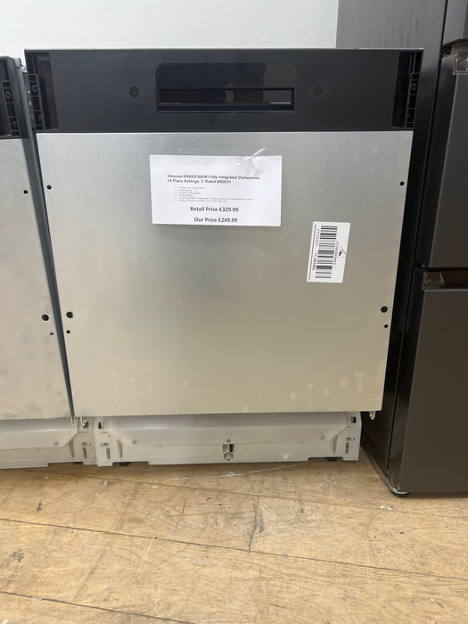 Grade A Hisense HV642C60UK Fully Integrated Dishwasher, 14 Place Settings, C Rated-BB5031