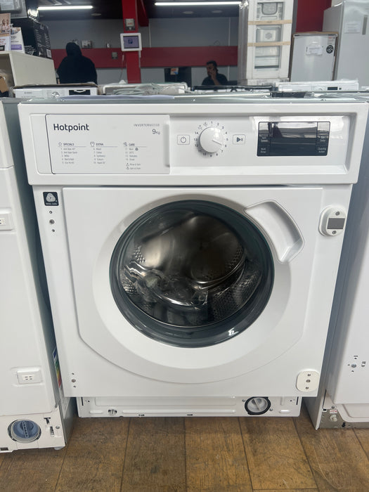Grade A Hotpoint BIWMHG91485UK Integrated 9kg Washing Machine with 1400 rpm - White - C Rated -BB5041