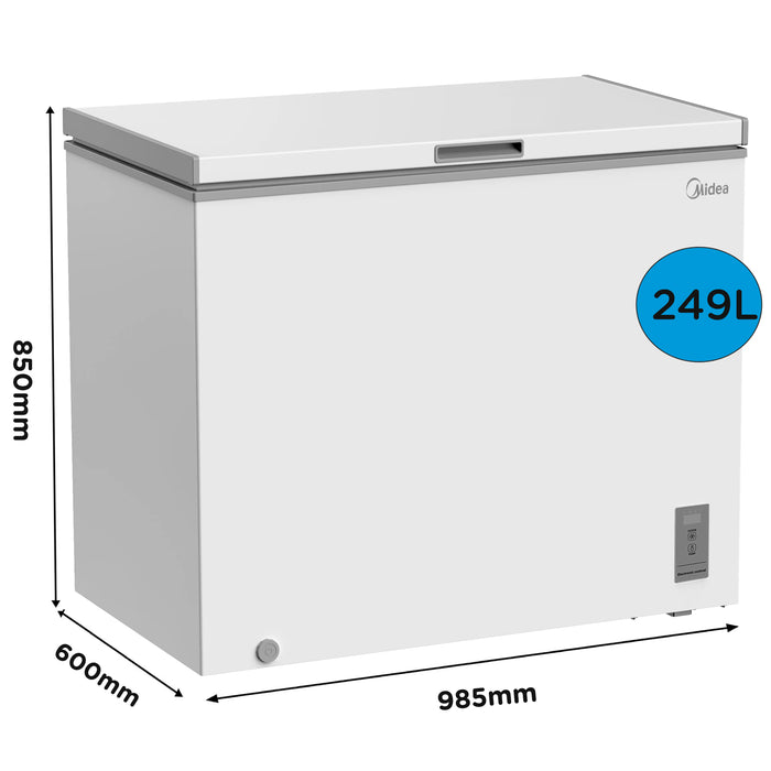 Midea MDRC345FZE01 249L Chest Freezer- White - E Rated