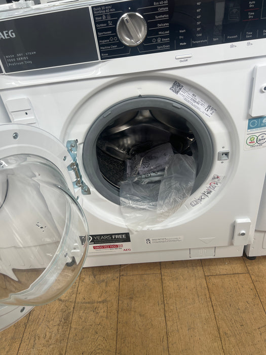 Grade A AEG L7WE7631BI Integrated 7Kg / 4Kg Washer Dryer with 1550 rpm - White - E Rated -BB5065