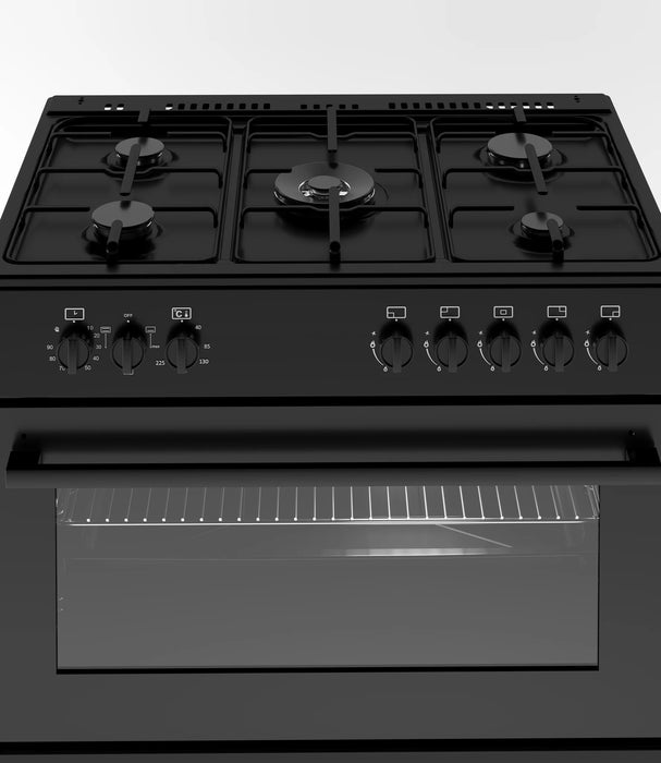 Ferre F9S50E3-BL 90cm Dual Fuel Range Cooker - Matte Black