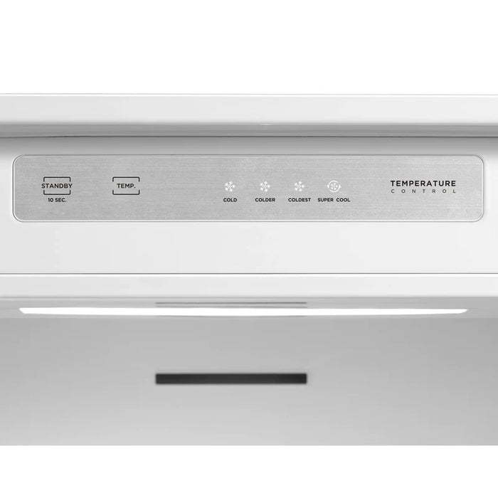 Midea MDRE423FGE01D - White Integrated  Fridge - 304 Litres - E Energy Rating sliding hinge