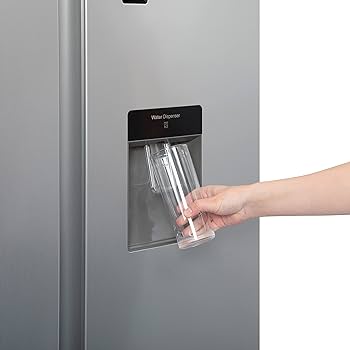 Willow WSBS84DS American Style Side By Side Fridge Freezer with Non-Plumbed Water Dispenser in Silver Frost Free, 430 Litre Capacity