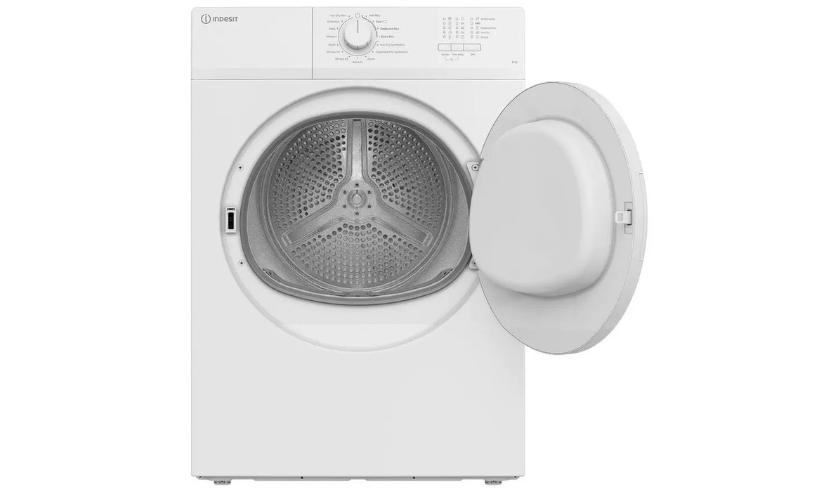 Indesit C YD C82 WWGL UK Condenser Tumble Dryer, 8kg, Black, B Rated