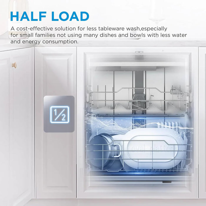 Midea MDWPF1433CWD Full Size 14 Place Settings Freestanding  Dishwasher - Top Rack