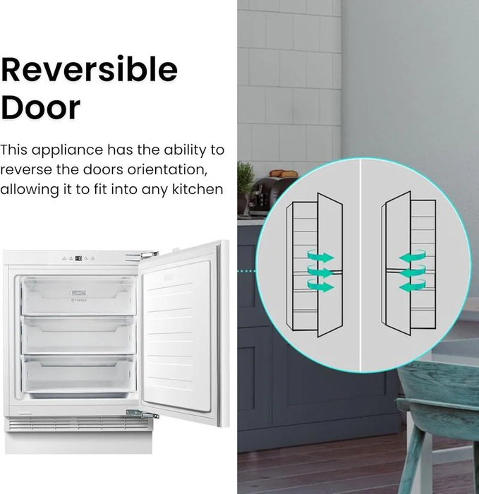 Teknix BITHUZ4 - Integrated Undercounter Freezer - E energy
