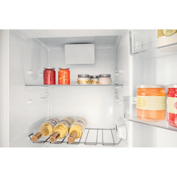 Hotpoint HTSD18A011A1 Integrated Larder Fridge, Sliding Hinge, Stainless Steel, E Rated