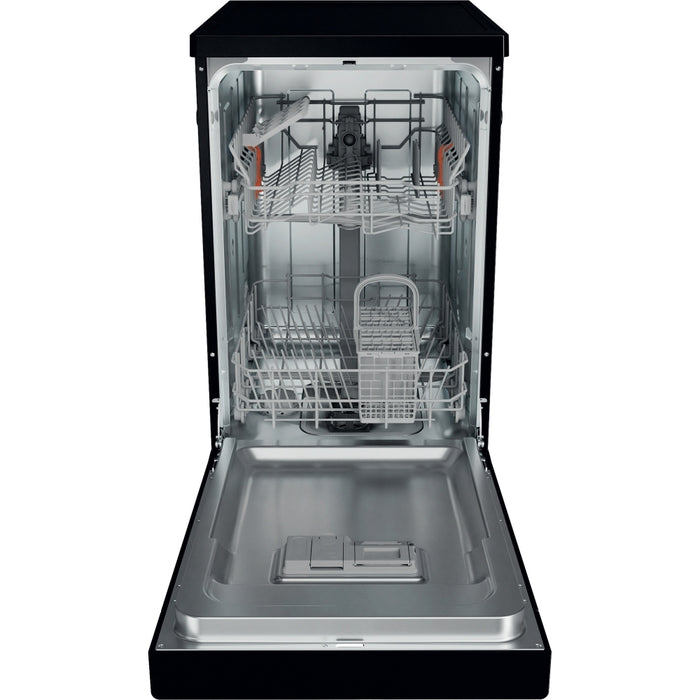 Hotpoint HP2FE10CS90BUK Slimline Dishwasher, 10 Place Settings, Black, E Rated