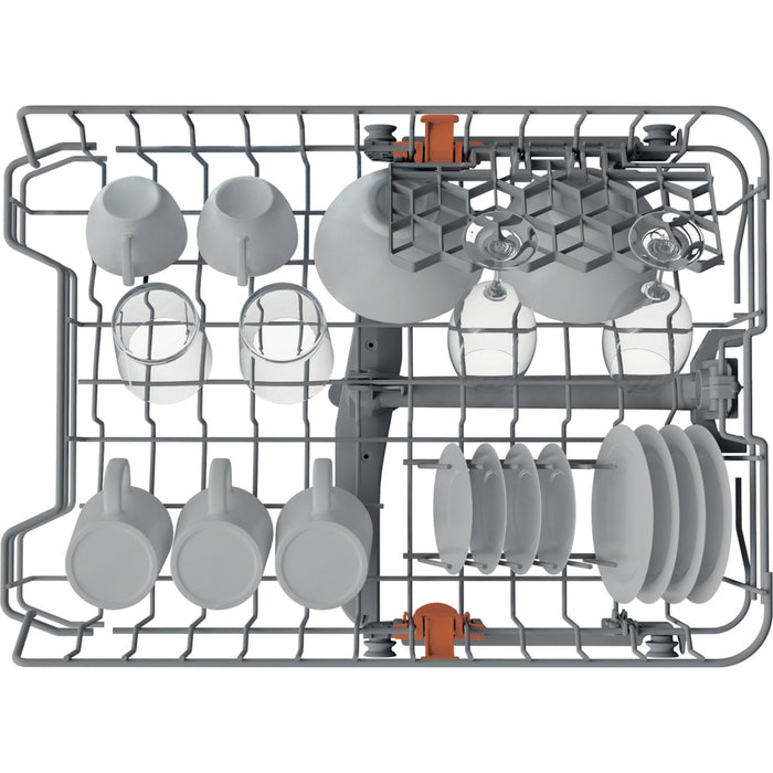 Hotpoint HP2FE10CS90BUK Slimline Dishwasher, 10 Place Settings, Black, E Rated