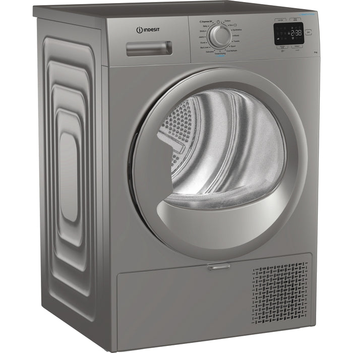Indesit C YD 92D SS UK Heat Pump Tumble Dryer, 9kg, Silver, A+ Rated