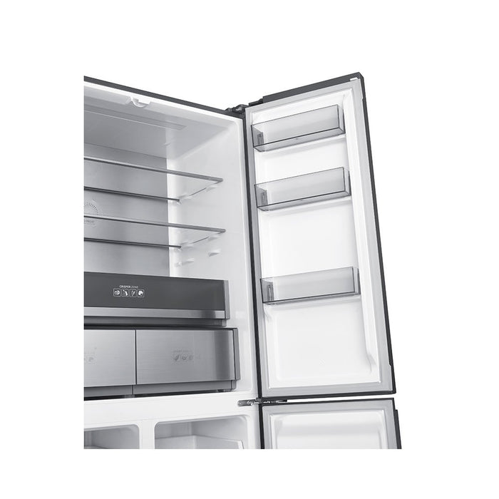 Teknix TMD19091SIBI, 505L Multi Door Fridge Freezer, Dark Inox