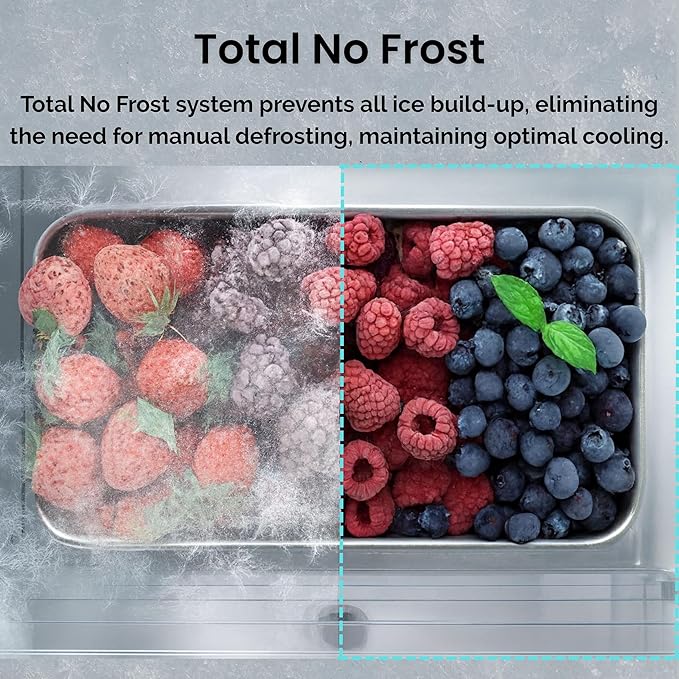 Teknix FFPH1825PB 256L Black Fridge Freezer - Total No Frost - E energy