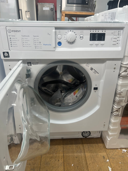 Grade A INDESIT BI WMIL 71252 UK N Integrated 7 kg 1200 Spin Washing Machine BB5400