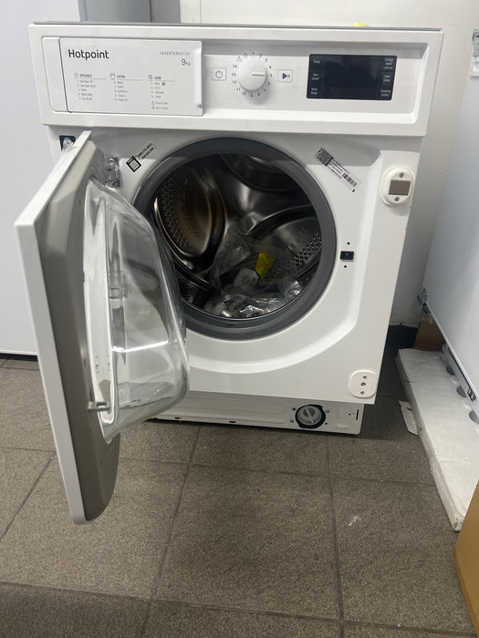Grade A Hotpoint BIWMHG91485UK Integrated 9kg Washing Machine with 1400 rpm - White - C Rated -BB5041
