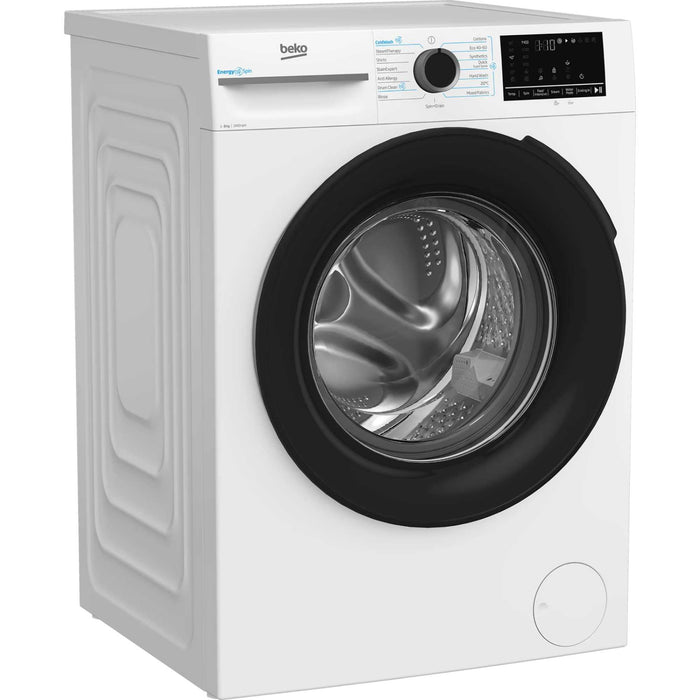 Beko EnergySpin™ BM3WT4841IW 8kg Washing Machine with 1400 rpm - White - A Rated
