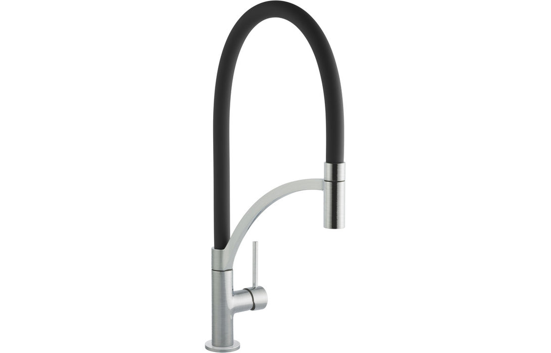 Prima Swan Neck Single Lever Mixer Tap w/Pull Out - Black