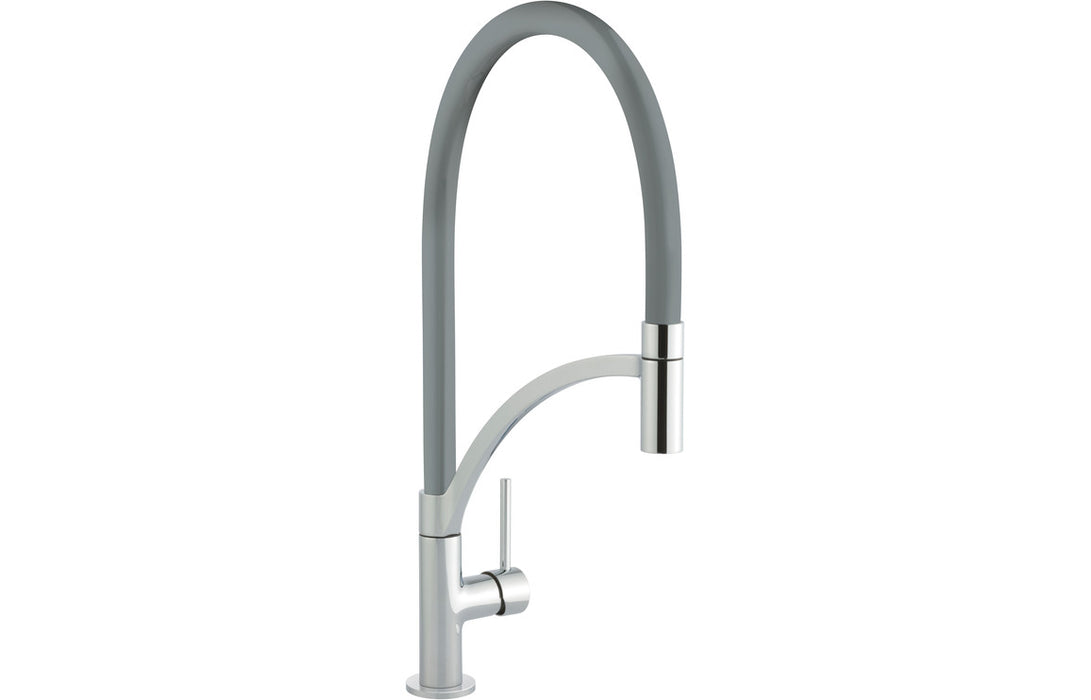 Prima Swan Neck Single Lever Mixer Tap w/Pull Out - Black