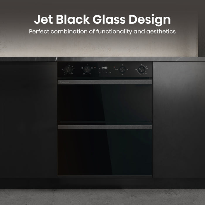 Hisense BUD714221CDBG Built-Under Electric Double Oven, Black, A Rated