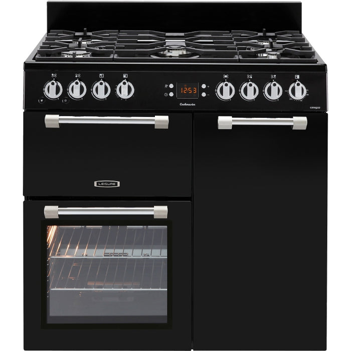 Leisure CK90G232K Cookmaster 90cm Gas Range Cooker, Black, A+ Rated