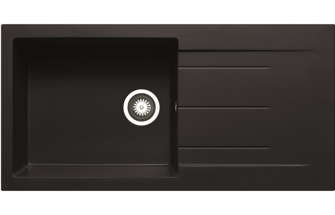 IKSTAR Granite 1B & Drainer Inset Sink - Black