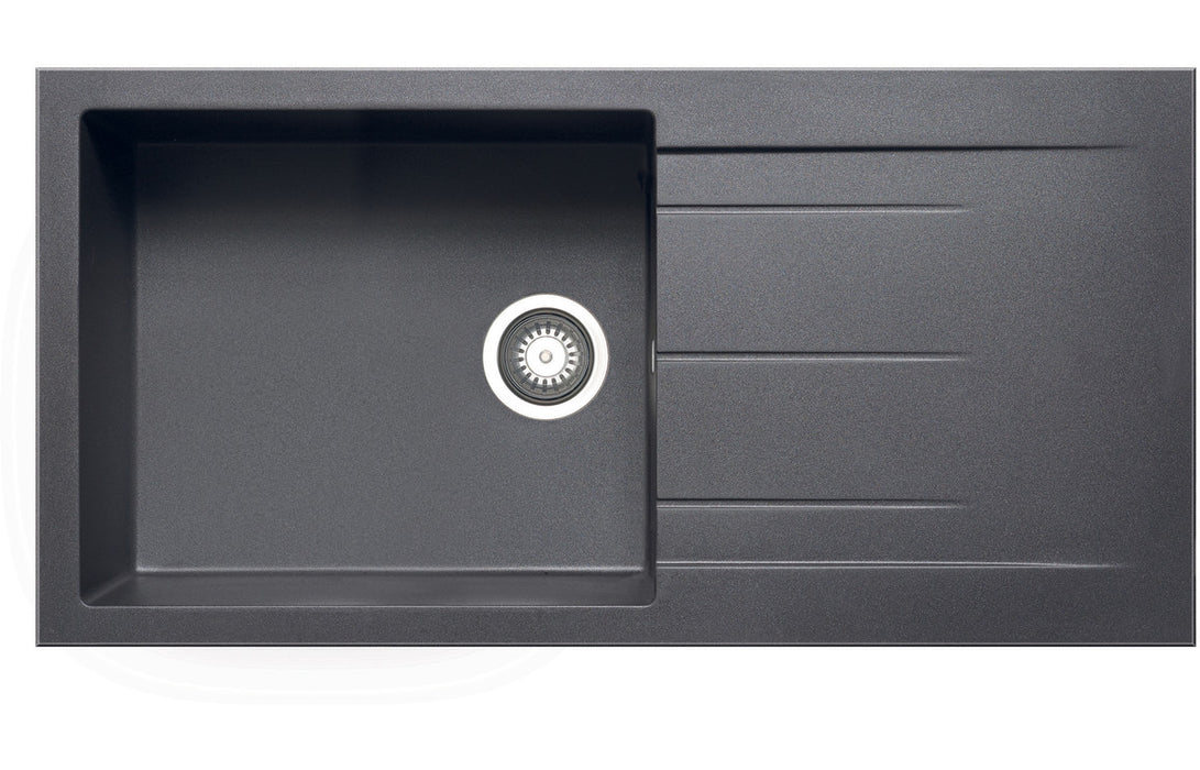IKSTAR Granite 1B & Drainer Inset Sink - Black
