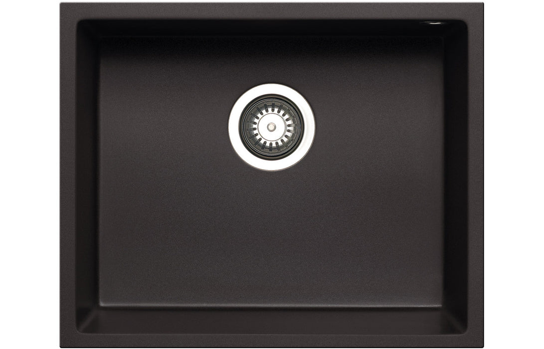 Prima+ Granite 1.0 Bowl Undermount Kitchen Sink 540mm L x 440mm W - Black